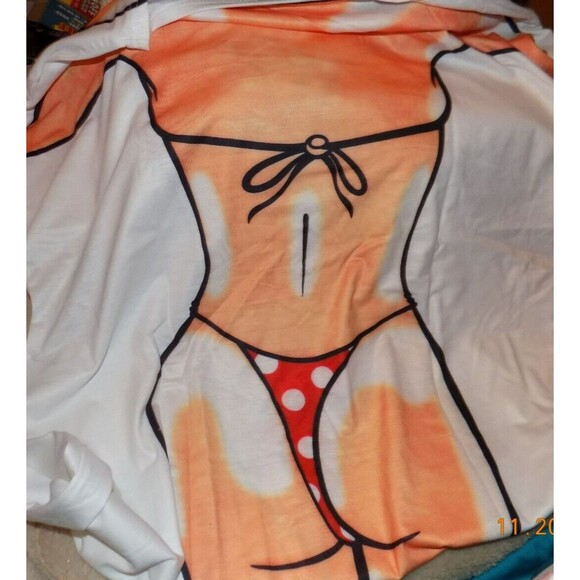 New Belady women bikini t-shirt cover up size Large - Picture 3 of 3